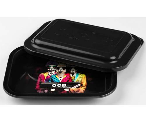 OCB Rolling Tray Δίσκος Black με Καπάκι - Mini (19x14cm) - Τιμή: 7,90€