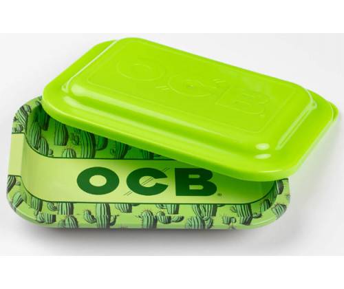 OCB Rolling Tray Tray Green with Lid - Mini (19x14cm) -  Price: 7,90€