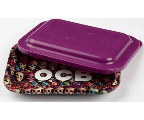 OCB Rolling Tray Δίσκος Purple με Καπάκι - Mini (19x14cm) - Τιμή: 7,90€