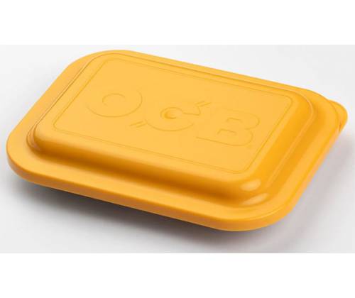 OCB Rolling Tray Δίσκος Yellow με Καπάκι - Mini (19x14cm) - Τιμή: 7,90€