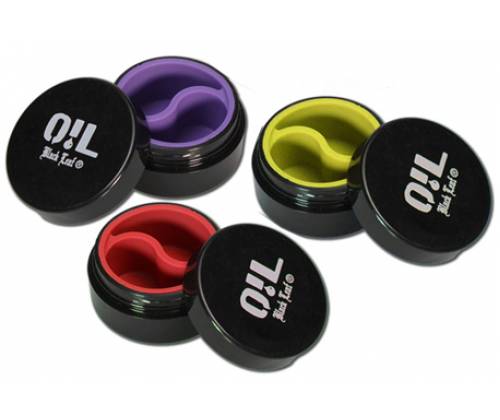 Πλαστικό Βάζο Black Leaf Oil Jar 2x5ml - Εσωτερικό Σιλικόνη - Τιμή: 3,60€