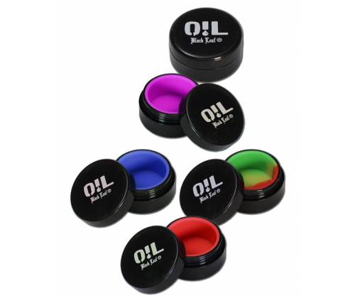 Πλαστικό Βάζο Black Leaf Oil Jar 3ml - Εσωτερικό Σιλικόνη - Τιμή: 2,90€