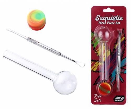 Πιπάκι Γυάλινο Oil Pipe Set 10cm - Τιμή: 9,90€
