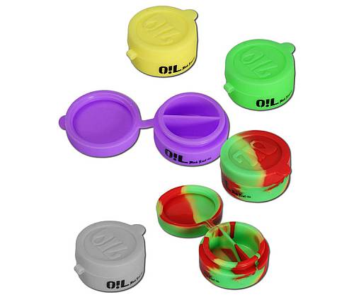 Θήκη Σιλικόνης Black Leaf Oil Jar με 2 Θέσεις - 2x10ml - Τιμή: 3,40€