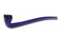 Χειροποίητη Γυάλινη Πίπα Black Leaf Μπλε - 30cm