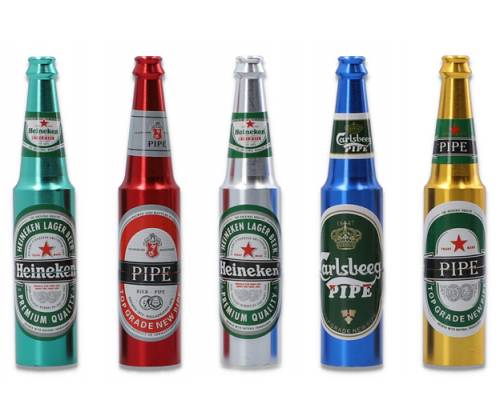 Μεταλλική Πίπα Beer Bottle 8.5cm - Διάφορα Σχέδια - Τιμή: 3,40€