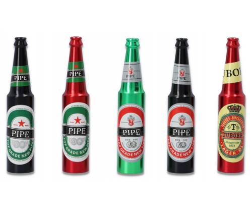 Μεταλλική Πίπα Beer Bottle 8.5cm - Διάφορα Σχέδια - Τιμή: 3,40€