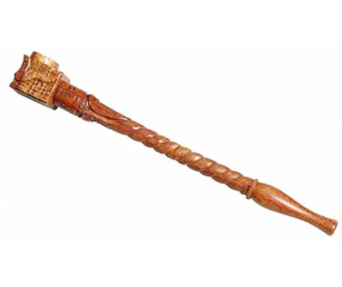Ξύλινη Πίπα με Ανάγλυφα Σχέδια Καφέ Rosewood 21cm - Carved - Τιμή: 11,50€
