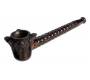Ξύλινη Πίπα με Ανάγλυφα Σχέδια Μαύρη 18cm - Ebony - Τιμή: 12,40€