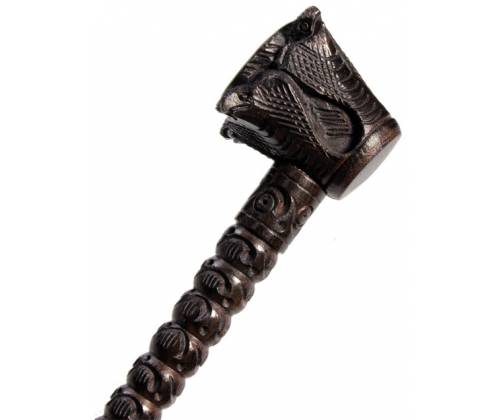 Ξύλινη Πίπα με Ανάγλυφα Σχέδια Μαύρη 18cm - Ebony - Τιμή: 12,40€