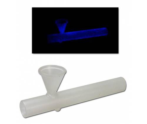 Πίπα Γυάλινη Pipe Glow in Dark Μπλε - 15cm - Τιμή: 6,90€