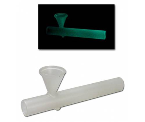 Πίπα Γυάλινη Pipe Glow in Dark Πράσινο - 15cm - Τιμή: 6,90€