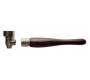 Wooden Hemp Pipe Brown with Metal Bowl - 11.5cm -  Price: 4,90€