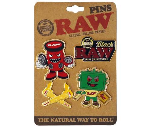 RAW Καρφίτσες Pins - Σετ με 4 Σχέδια (Version 2) - Τιμή: 13,90€