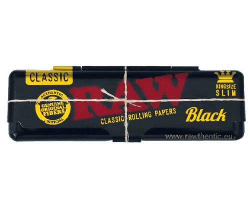 RAW Metal Tin Θήκη για Χαρτάκια KS - Black Classic - Τιμή: 2,00€