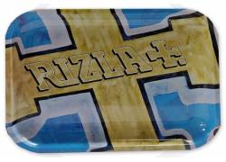 Rizla Rolling Tray Δίσκος Medium Metal Gold/Blue (22.5x30.5cm)