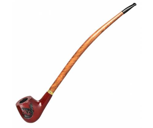 Wooden Pipe Brown 30cm from Cherry Wood - Lord of the Rings (Smaug) -  Price: 64,50€