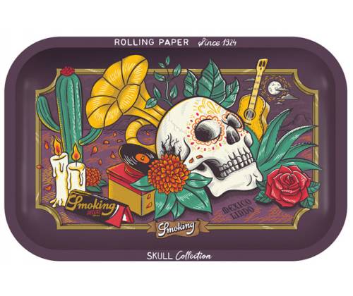 Smoking Rolling Tray Δίσκος Small - Skull Mexico Lindo (28x18cm) - Τιμή: 9,90€
