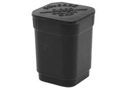 Squeeze Open Square Plastic Storage Container - Black 40ml
