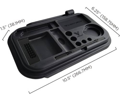 V-Syndicate Flight Deck Tray with Lid and Accessories - Dark Bloom Black (27x16cm) - Price: 22,50€
