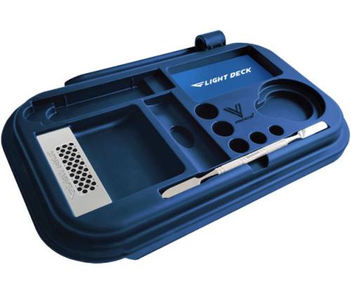 V-Syndicate Flight Deck Tray with Lid and Accessories - Felice Pharoah Blue (27x16cm) - Price: 22,50€