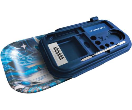 V-Syndicate Flight Deck Tray with Lid and Accessories - Felice Pharoah Blue (27x16cm) - Price: 22,50€