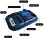 V-Syndicate Flight Deck Tray with Lid and Accessories - Felice Pharoah Blue (27x16cm) - Price: 22,50€