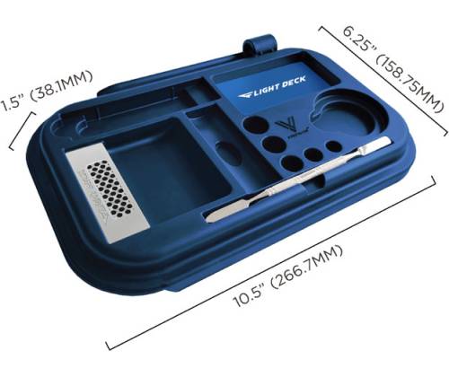 V-Syndicate Flight Deck Tray with Lid and Accessories - Felice Pharoah Blue (27x16cm) - Price: 22,50€