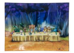 V-Syndicate Γυάλινος Rolling Tray Δίσκος - Alice Tea Party - Mini (16x12cm)