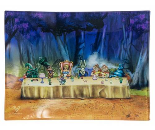 V-Syndicate Γυάλινος Rolling Tray Δίσκος - Alice Tea Party - Mini (16x12cm) - Τιμή: 10,50€