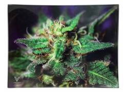 V-Syndicate Γυάλινος Rolling Tray Δίσκος - Blue Dank  - Mini (16x12cm)