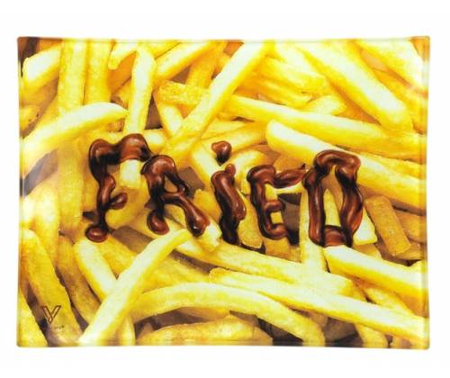 V-Syndicate Γυάλινος Rolling Tray Δίσκος - Fried - Mini (16x12cm) - Τιμή: 10,50€
