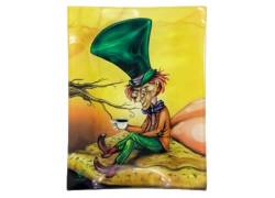 V-Syndicate Γυάλινος Rolling Tray Δίσκος - Mad Hatter - Mini (16x12cm)