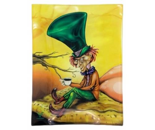 V-Syndicate Γυάλινος Rolling Tray Δίσκος - Mad Hatter - Mini (16x12cm) - Τιμή: 10,50€