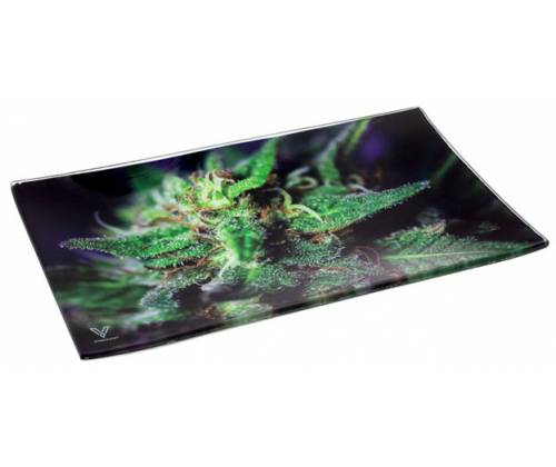 V-Syndicate Γυάλινος Rolling Tray Δίσκος - Blue Dank - Small (26x16cm) - Τιμή: 12,50€