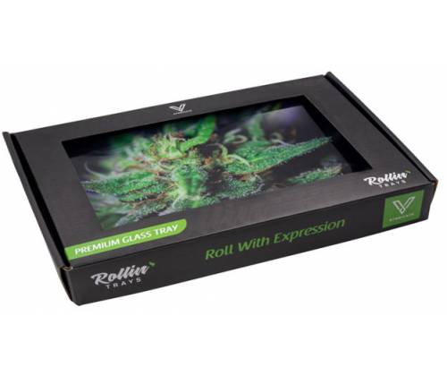 V-Syndicate Γυάλινος Rolling Tray Δίσκος - Blue Dank - Small (26x16cm) - Τιμή: 12,50€