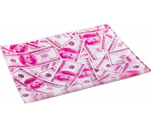V-Syndicate Γυάλινος Rolling Tray Δίσκος - Dollars - Small (26x16cm) - Τιμή: 12,50€