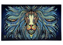 V-Syndicate Γυάλινος Rolling Tray Δίσκος - Tribal Lion - Small (26x16cm)