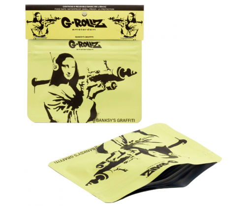 G-Rollz Σακουλάκι Ασφαλείας Zip - Banksy's Mona Launcher (105x80mm) - Τιμή: 1,40€