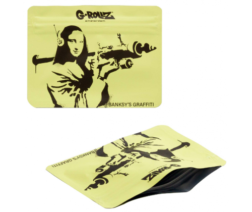 G-Rollz Σακουλάκι Ασφαλείας Zip - Banksy's Mona Launcher (105x80mm) - Τιμή: 1,40€