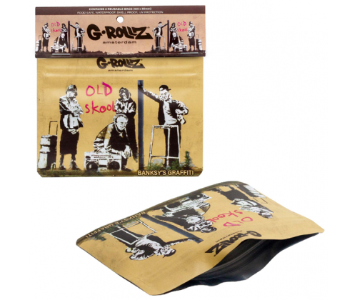 G-Rollz Zip Security Bag - Banksy's Old Skool (105x80mm) -  Price: 1,40€