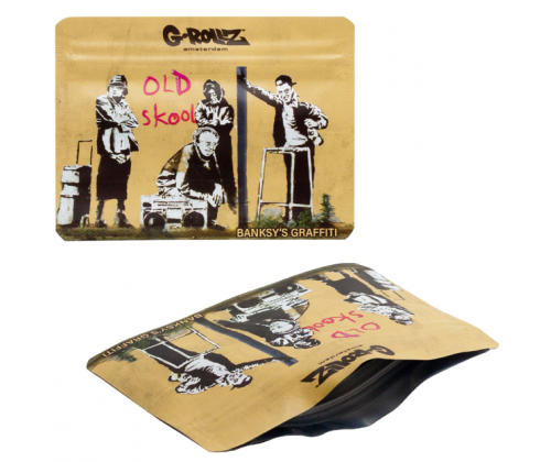 G-Rollz Zip Security Bag - Banksy's Old Skool (105x80mm) -  Price: 1,40€
