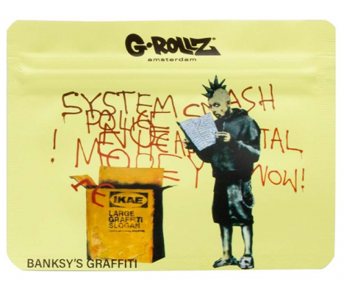 G-Rollz Σακουλάκι Ασφαλείας Zip - Banksy's Punk (105x80mm) - Τιμή: 1,40€