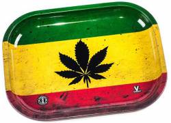 V-Syndicate Rolling Tray Δίσκος RASTA LEAF - Mini (14x18cm)