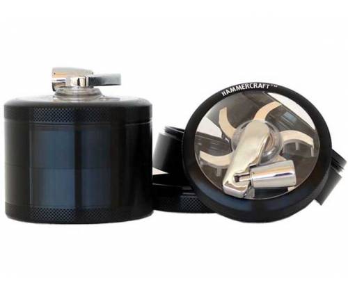 Hammercraft Aluminum Grinder Grinder Black 65mm - 4 Parts -  Price: 18,70€