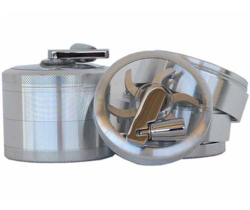 Hammercraft Aluminum Grinder Mill Silver 55mm - 4 Parts - Price: 18,70€