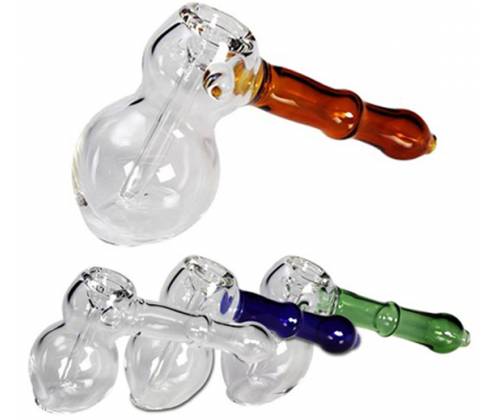 Νερόπιπα Black Leaf Χειροποίητη Γυάλινη «Hammer» - 13.5cm - Τιμή: 13,70€