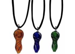 Πίπα Black Leaf Χειροποίητη Γυάλινη Mini - 60mm