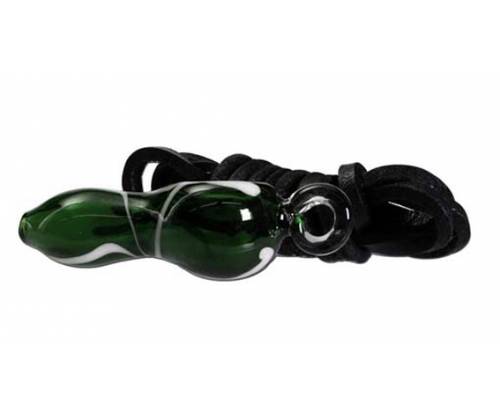 Πίπα Black Leaf Χειροποίητη Γυάλινη Mini - 60mm - Τιμή: 6,50€