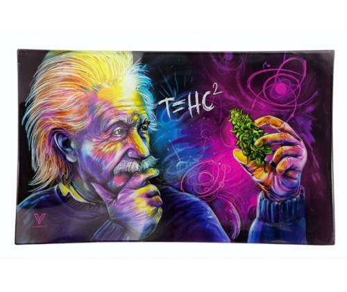 V-Syndicate Glass Rolling Tray Tray - Einstein T-HC2 - Small (26x16cm) -  Price: 24,50€